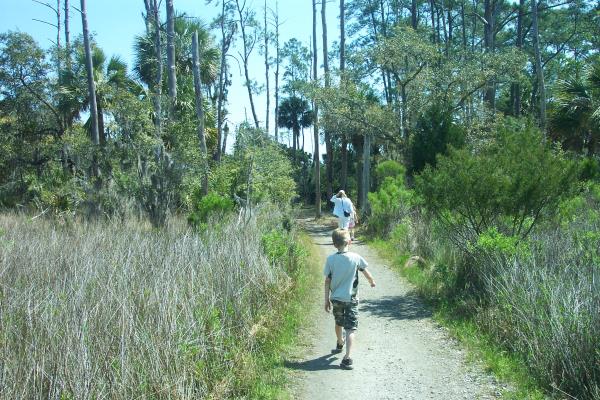 Hiking on Skidaway Island, Georgia